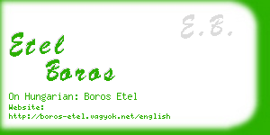 etel boros business card